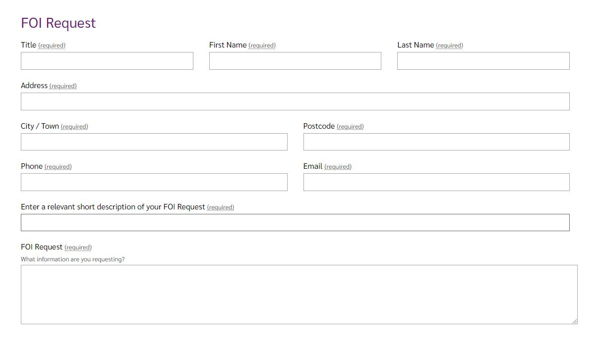 Foi Request Form